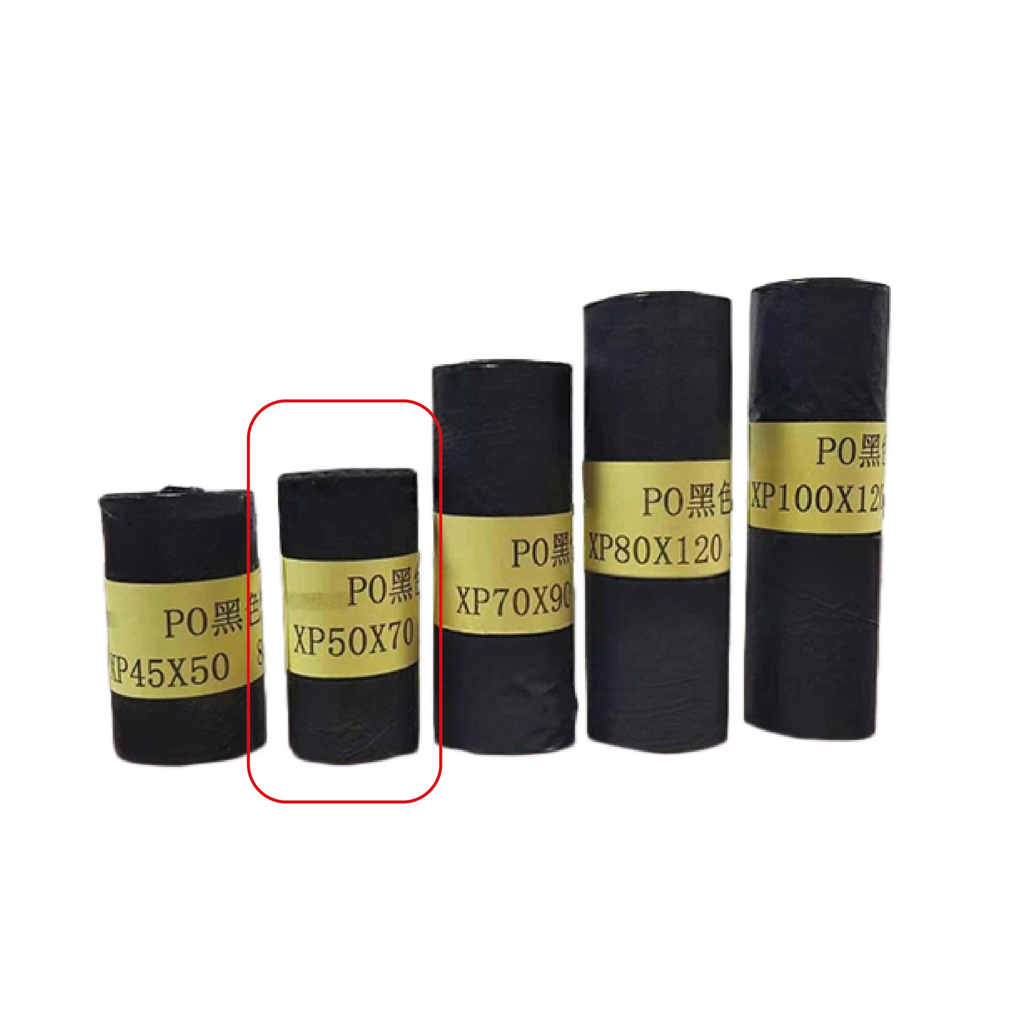 Bolsas de basura negras XP 50x70 -36 rollos de 45 un. c/u
