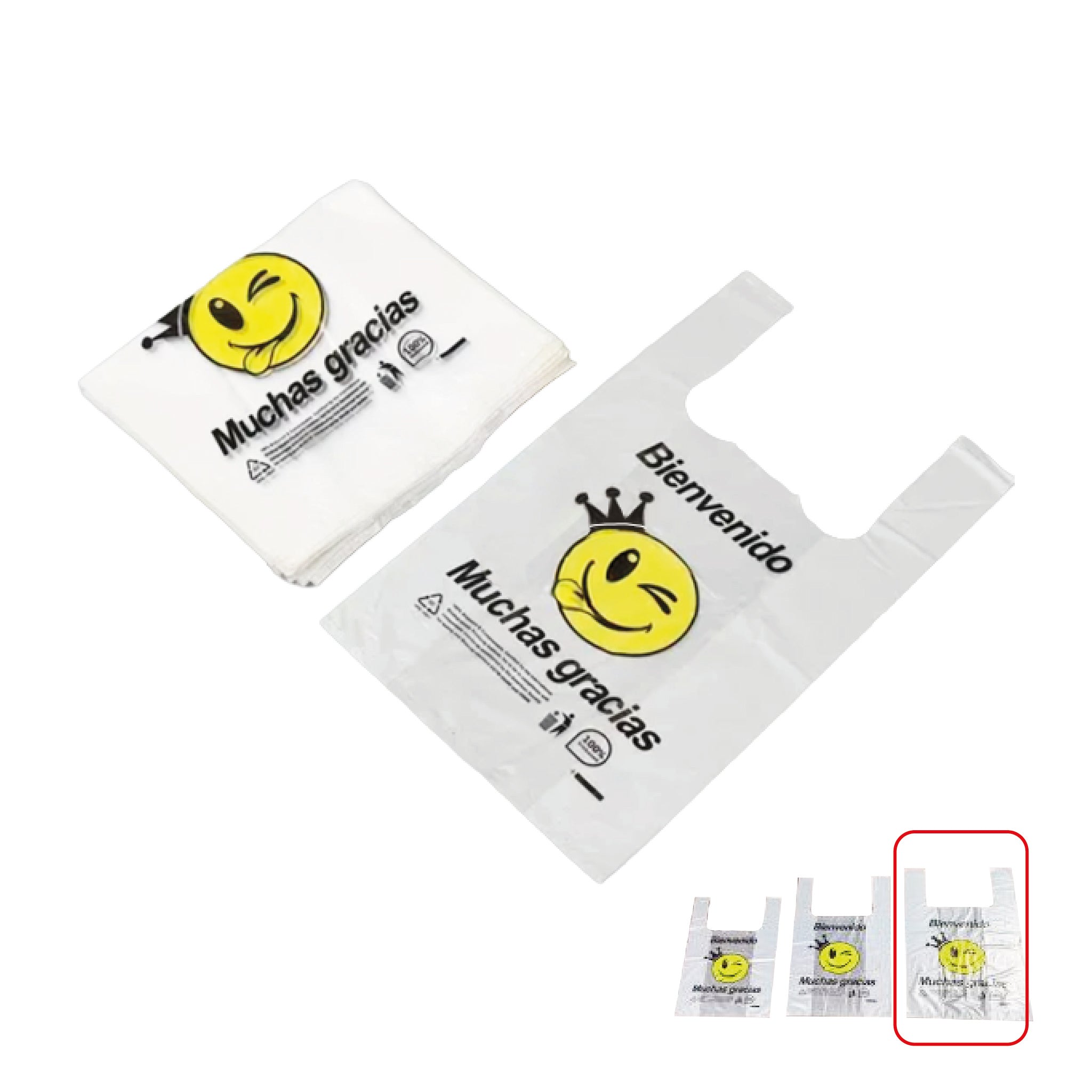 Bolsas camisetas Compostables  WG 30x48 - 2.000 unidades