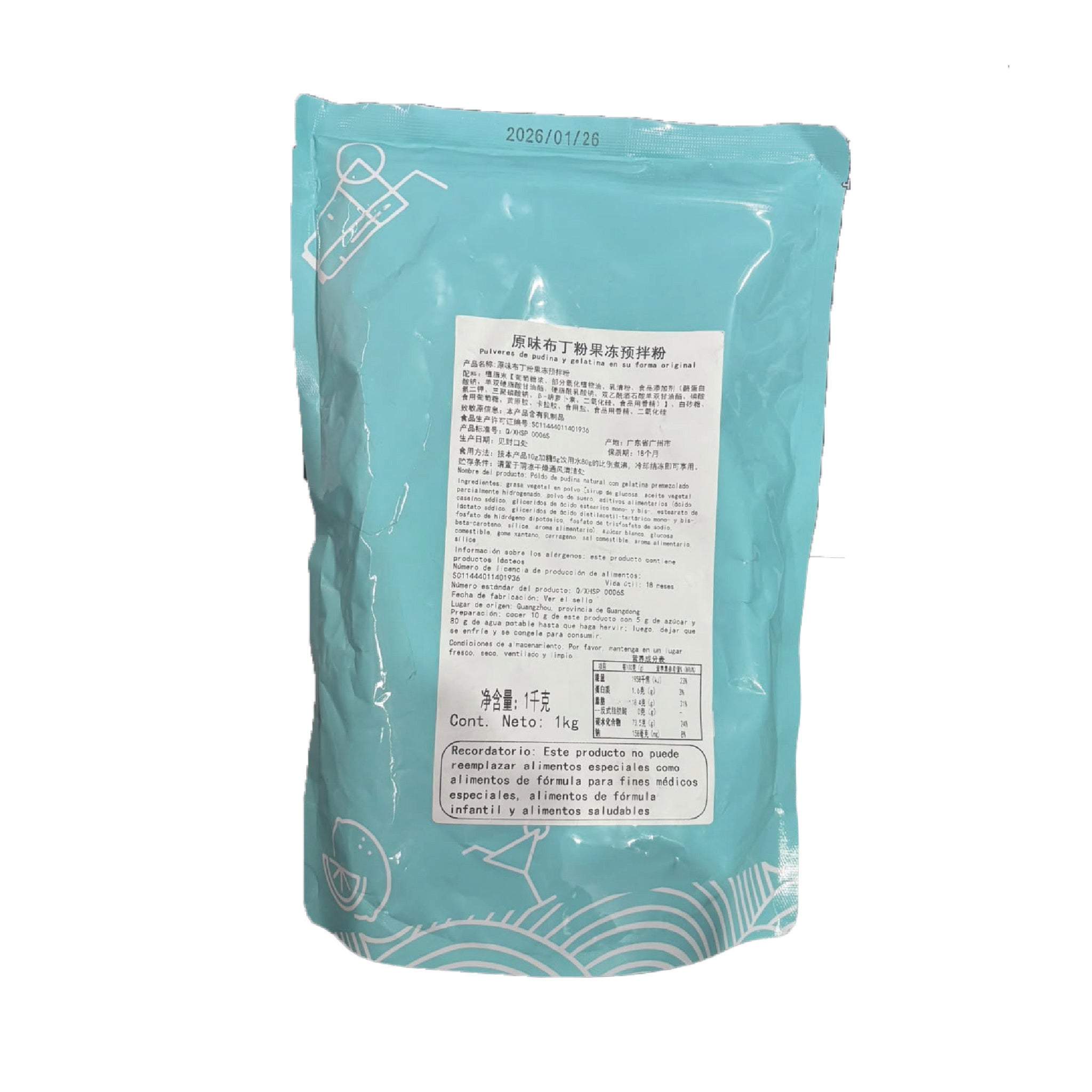 PUDIN EN POLVO CON SABOR ORIGINAL 1 KG