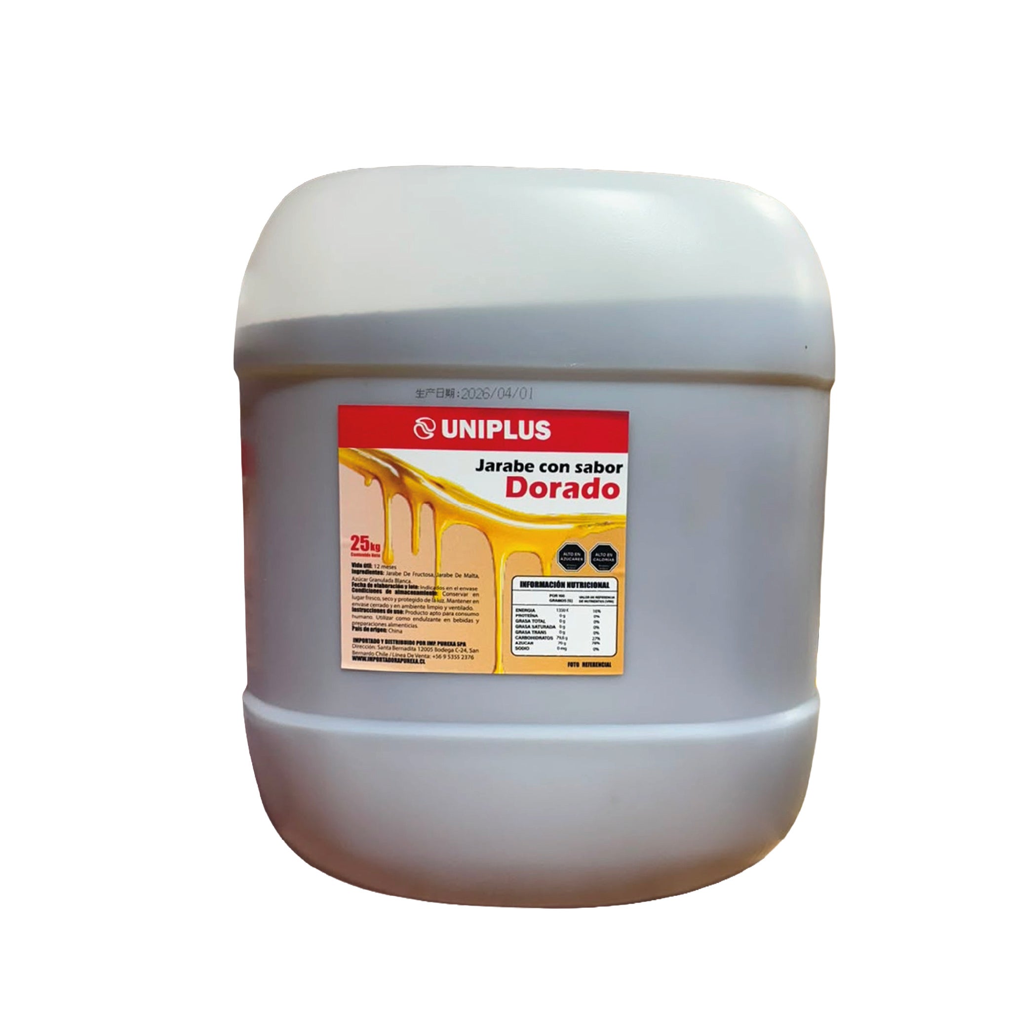 FRUCTOSA DORADA 25 KG UNIPLUS