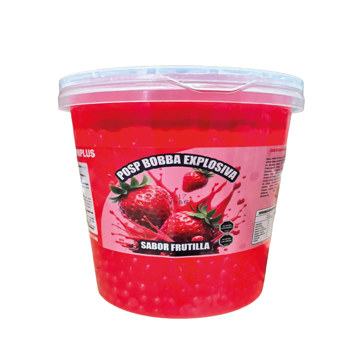 BOBA EXPLOSIVA SABOR FRUTILLA 3 KG