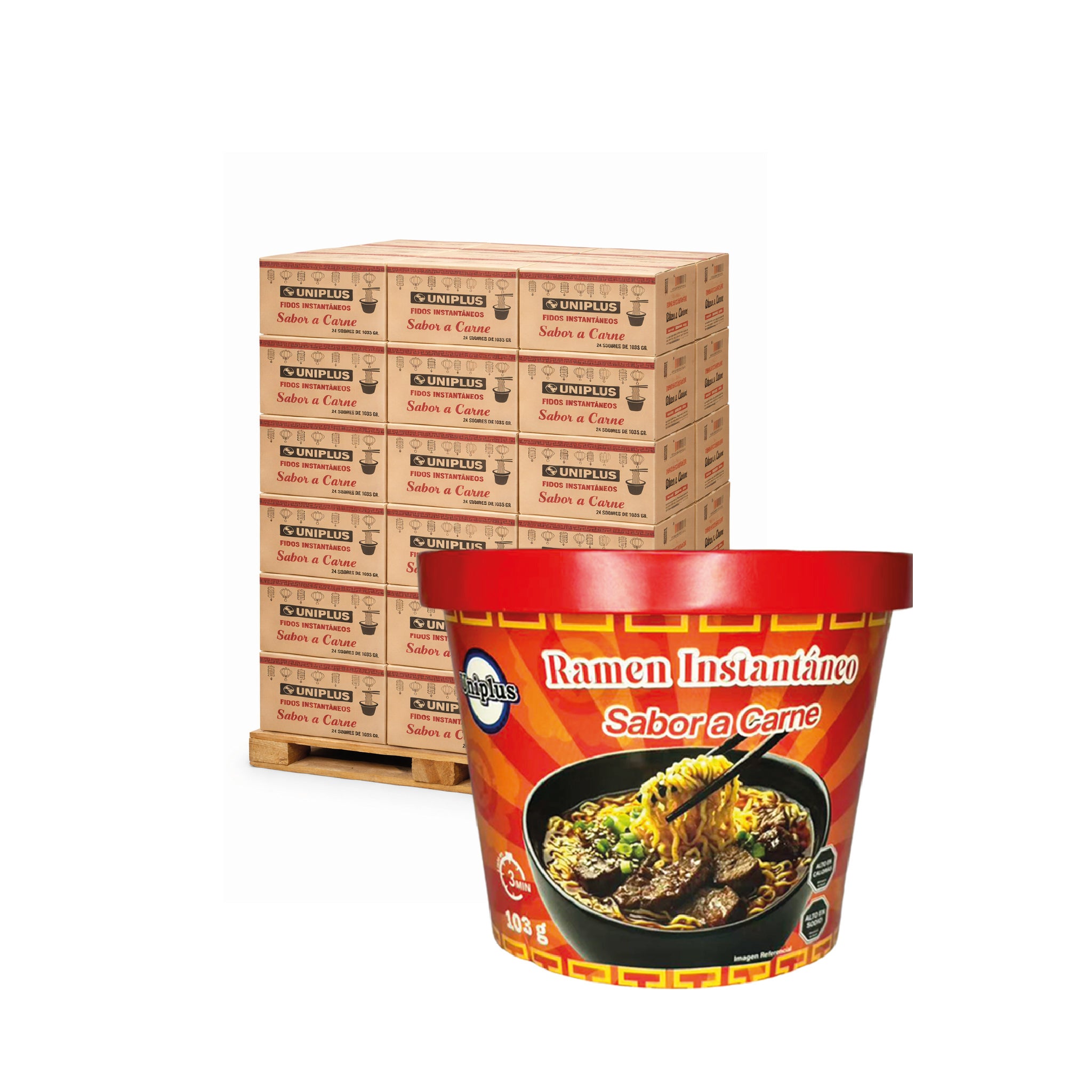 Ramen Inst. Vasov Pallet 60 Cajas Sabor Carne ($650 C/U)