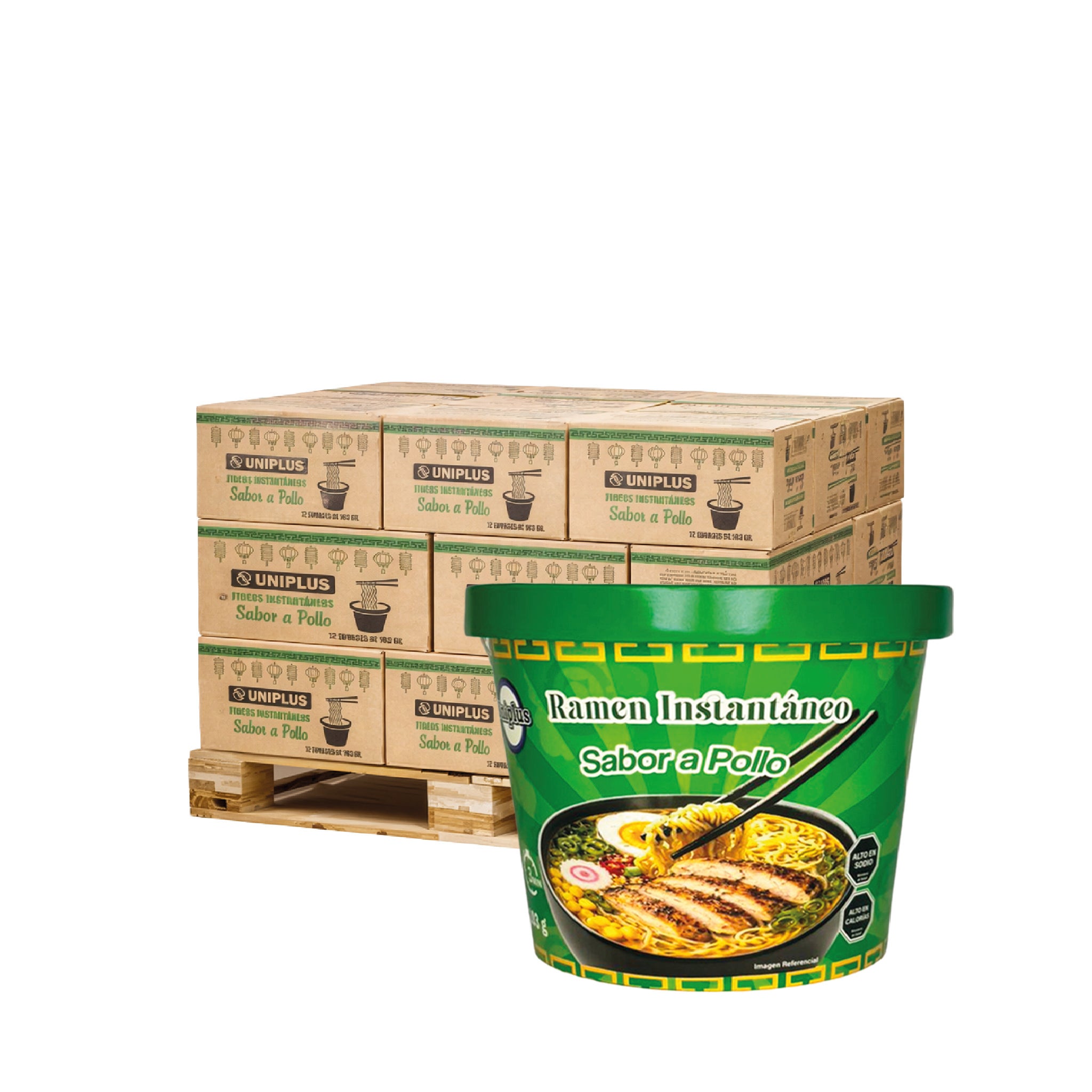 Ramen Inst. Vaso Medio Pallet 30 Cajas Sabor Pollo  ($700 C/U)