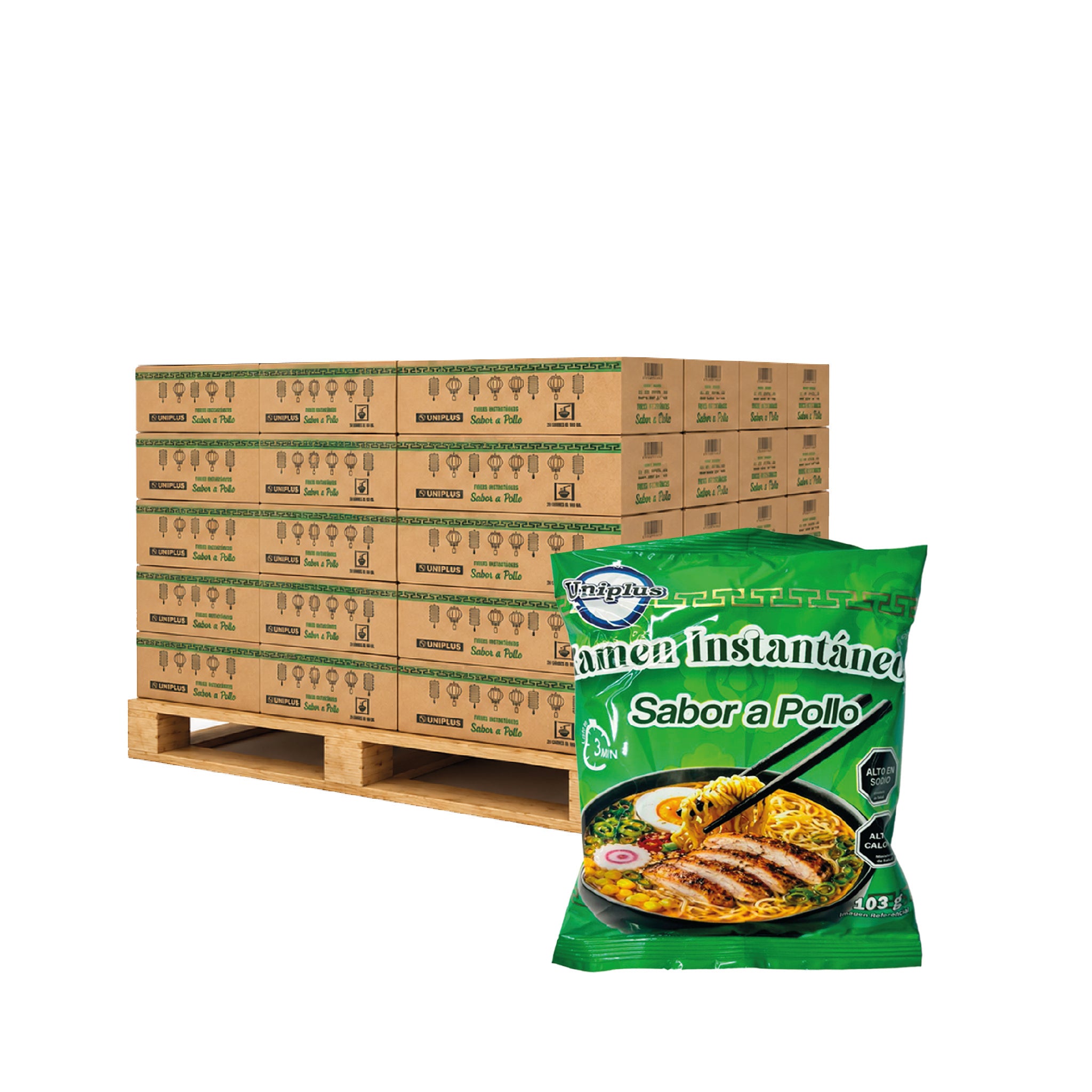 Ramen Inst. Sobre Medio Pallet 30 Cajas Sabor Pollo ($375 C/U)