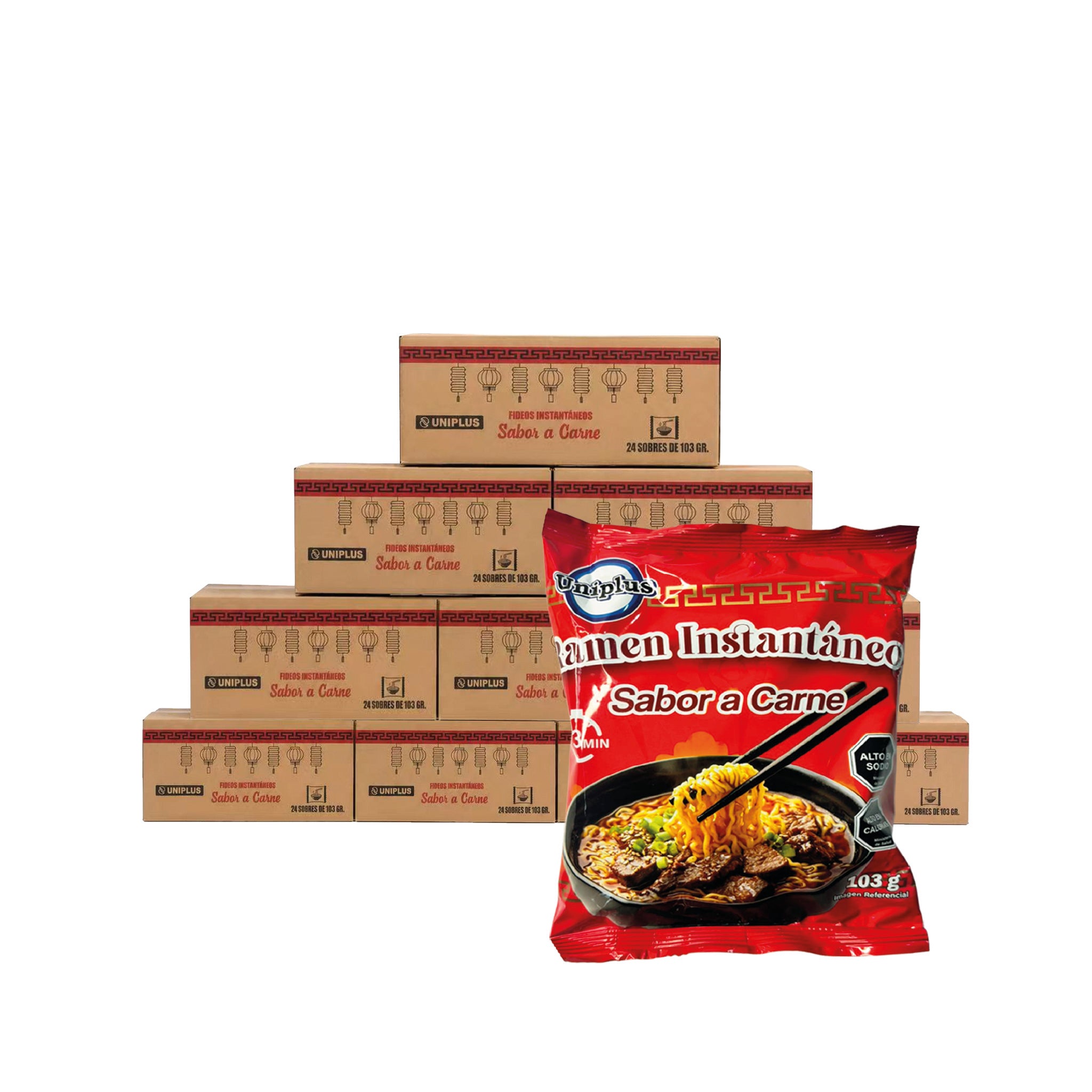 Ramen Instantáneo Sobre 10 Cajas Sabor Carne ($400 C/U)