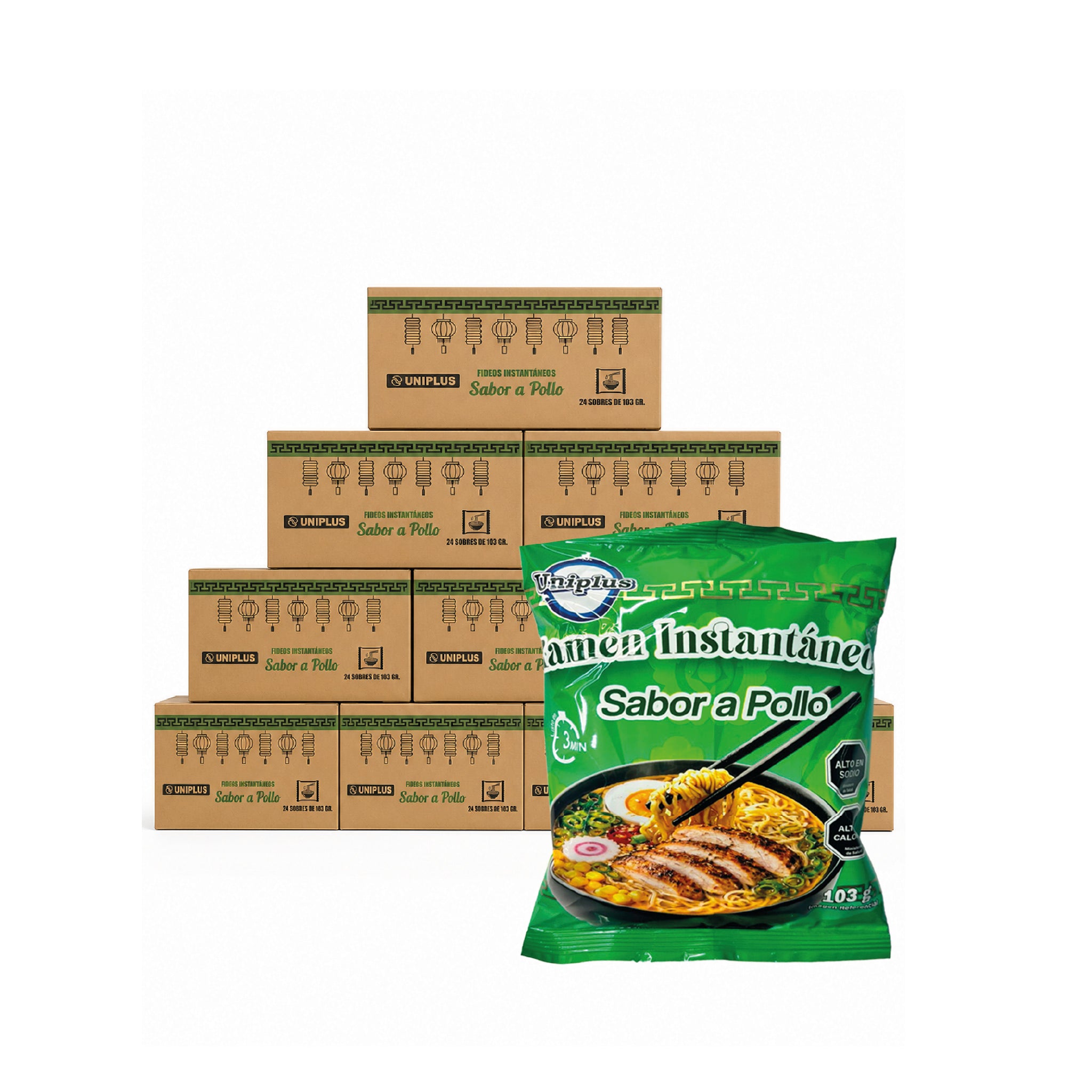 Ramen Instantáneo Sobre 10 Cajas Sabor Pollo ($400 C/U)