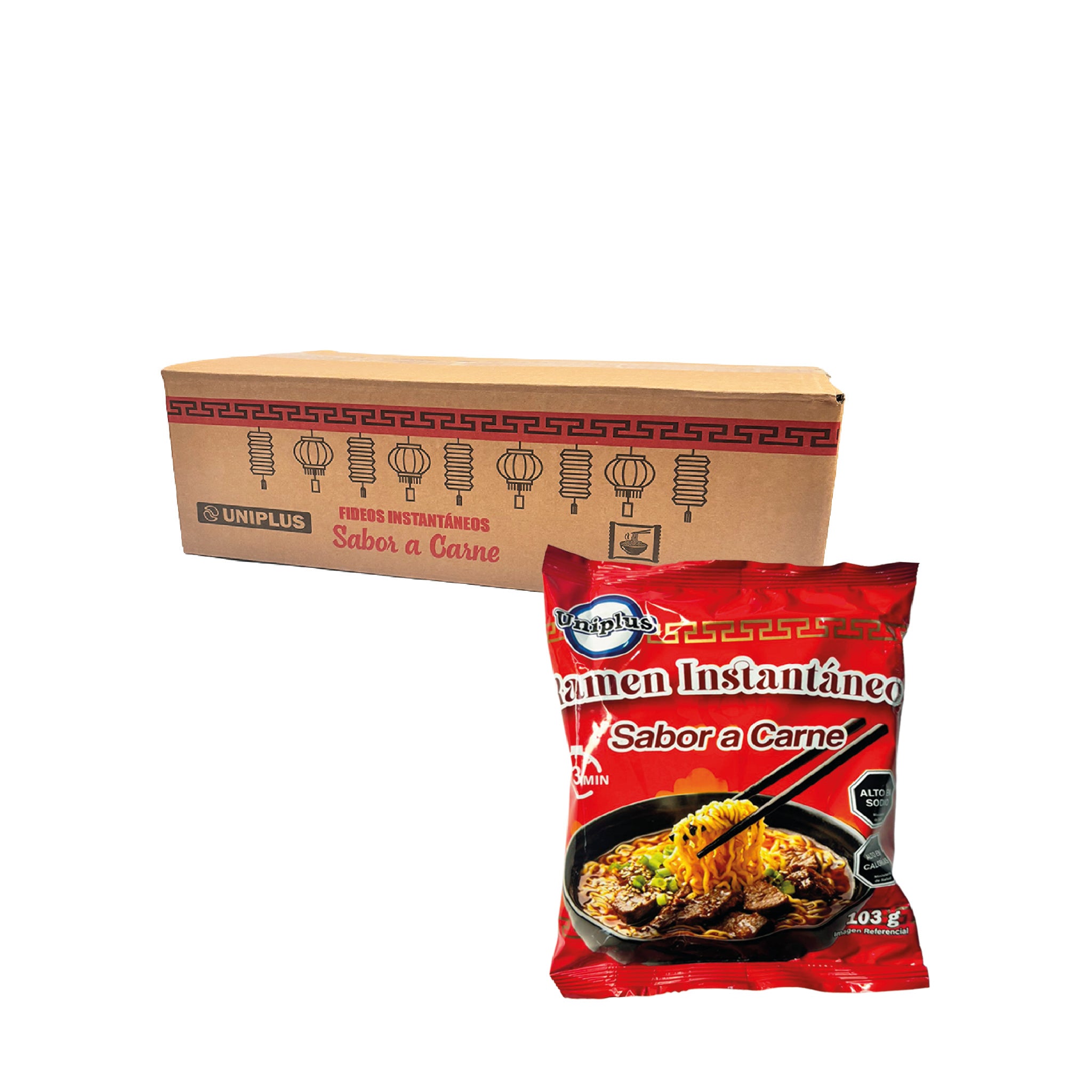 Ramen Instantáneo  Sabor Carne Sobre 24 UN ($416 C/U)