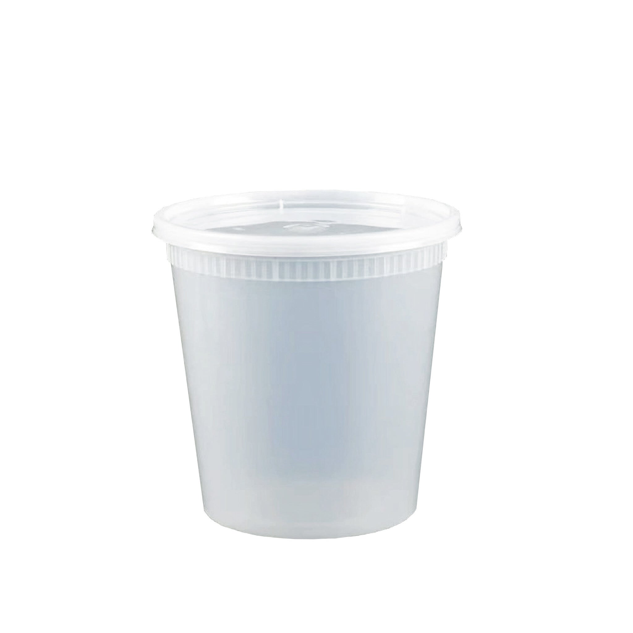 Envase plástico redondo 24 oz antiderrame - 240 unidades